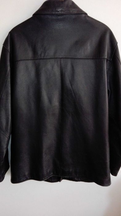 Kurtka skórzana męska czarna r. M/L
