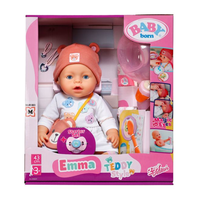 Пупс Baby Born Bear world Емма-Тедді з аксесуарами 43 см (836651)