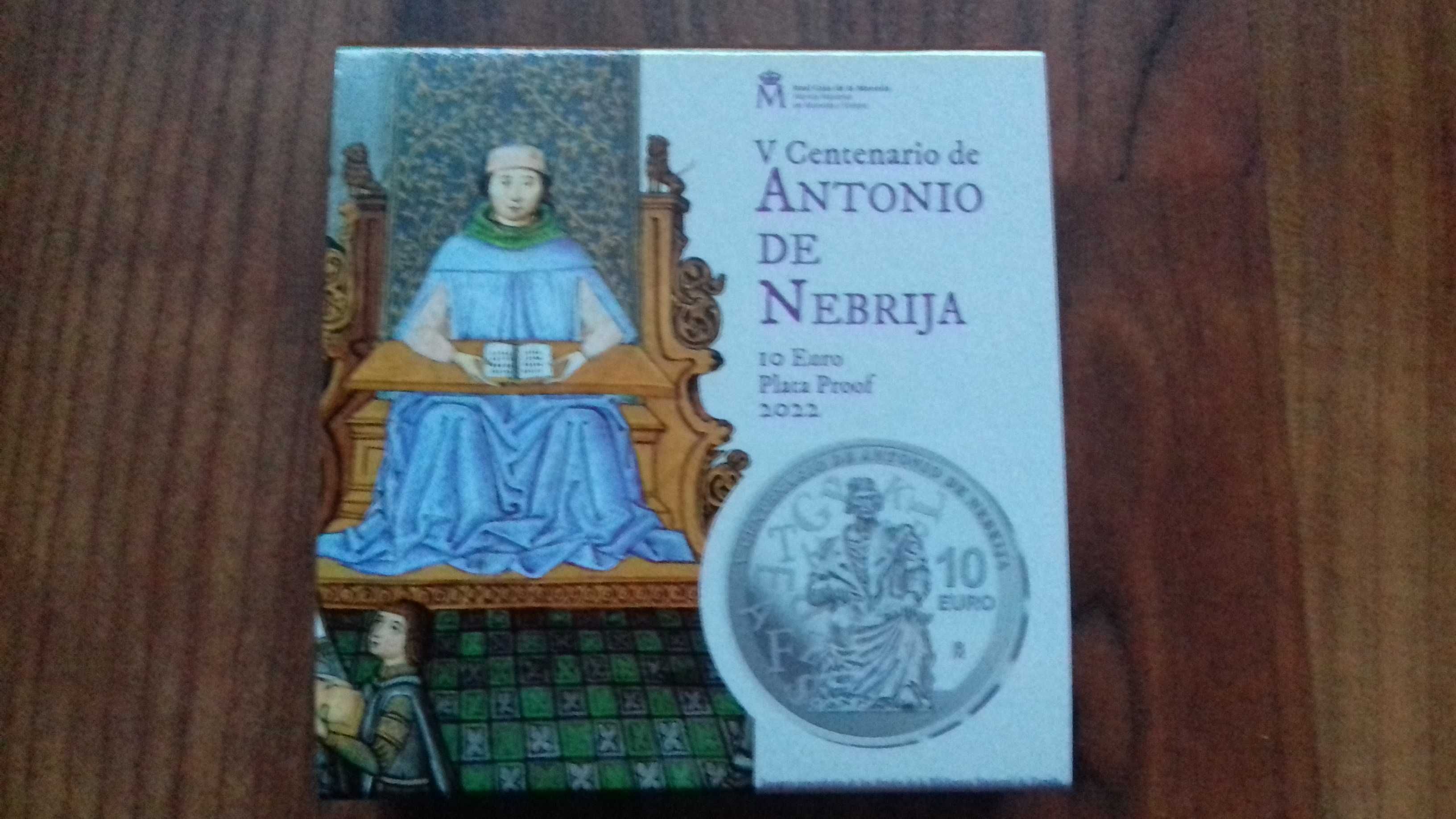 Moeda 10€ 2022 V Cent. António de Nebrija - 7000 Exemplares