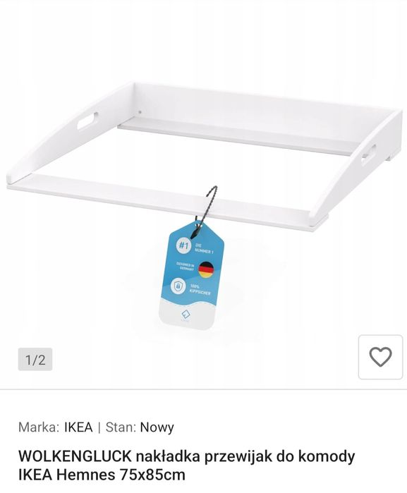 Przewijak na komodę Hemnes firmy Wolkengluck Nowy
