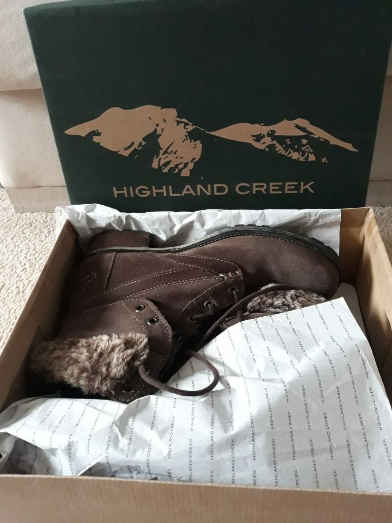 Buty zamszowe Highland Creek r.38 Deichmann skóra naturalna