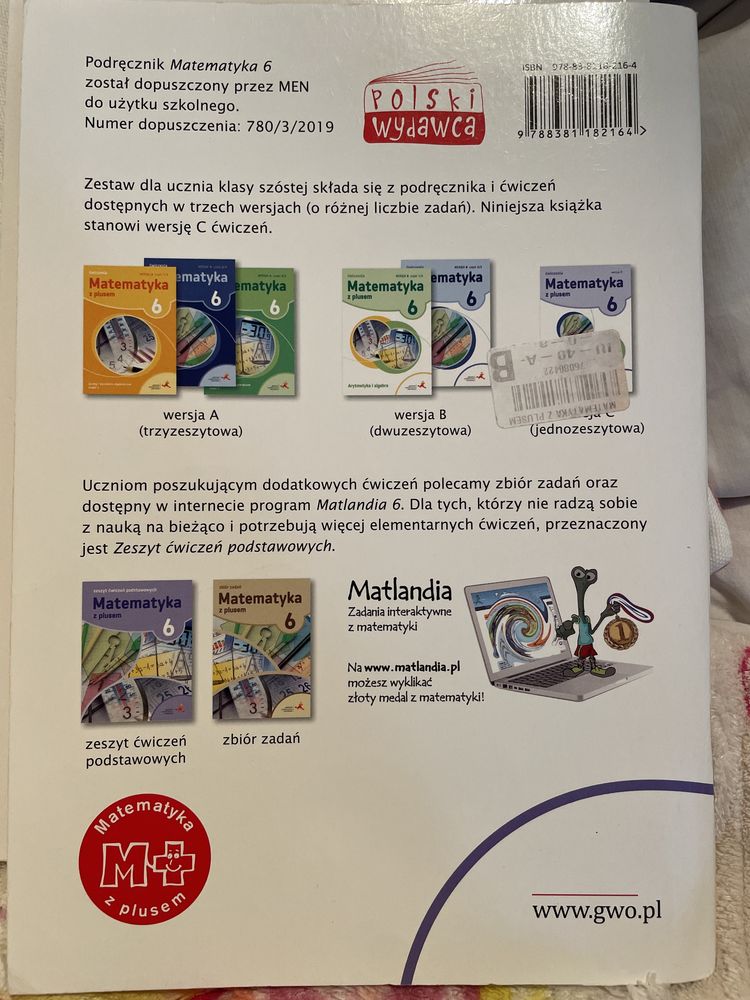 Matematyka z plusem 6- ćwiczenia wersja C