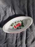 Półmisek talerz porcelanowy w truskawki owoce strawberryprl