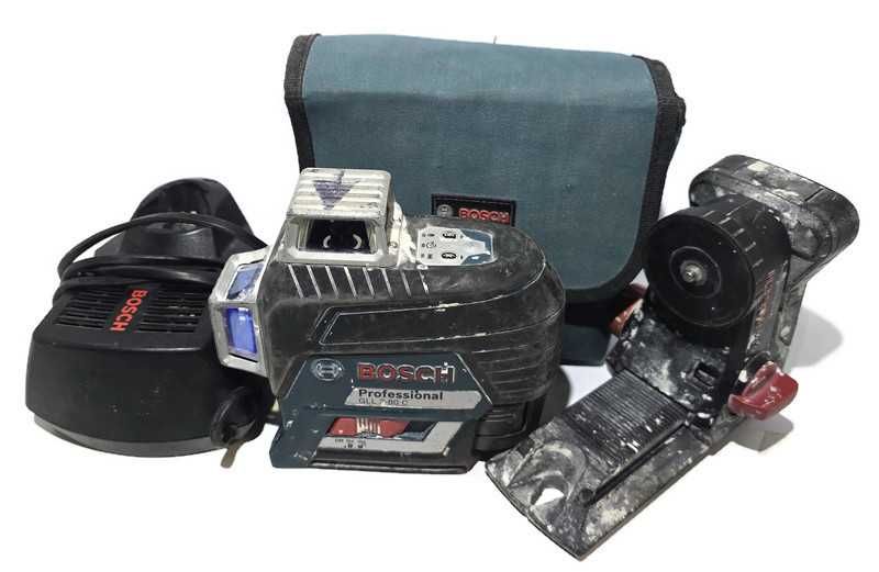 Laser krzyżowy Bosch GLL 3-80C + uchwyt i ładowarka
