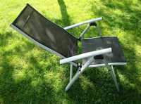 nowy fotel ogrodowy aluminiowy z regulowanym oparciem w 5 pozycjach