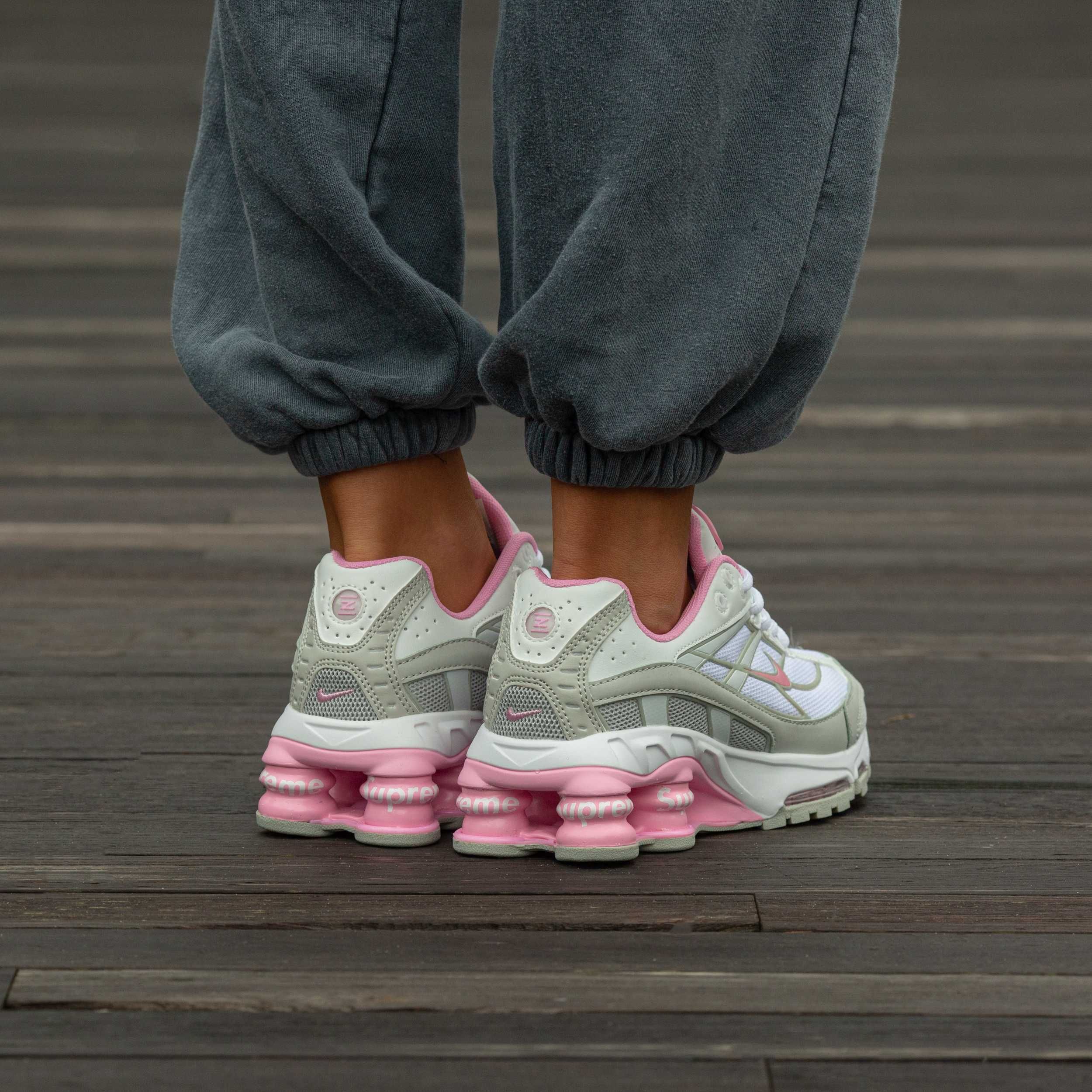 Кросівки Nike Shox Ride 2 x Supreme White/Pink premium