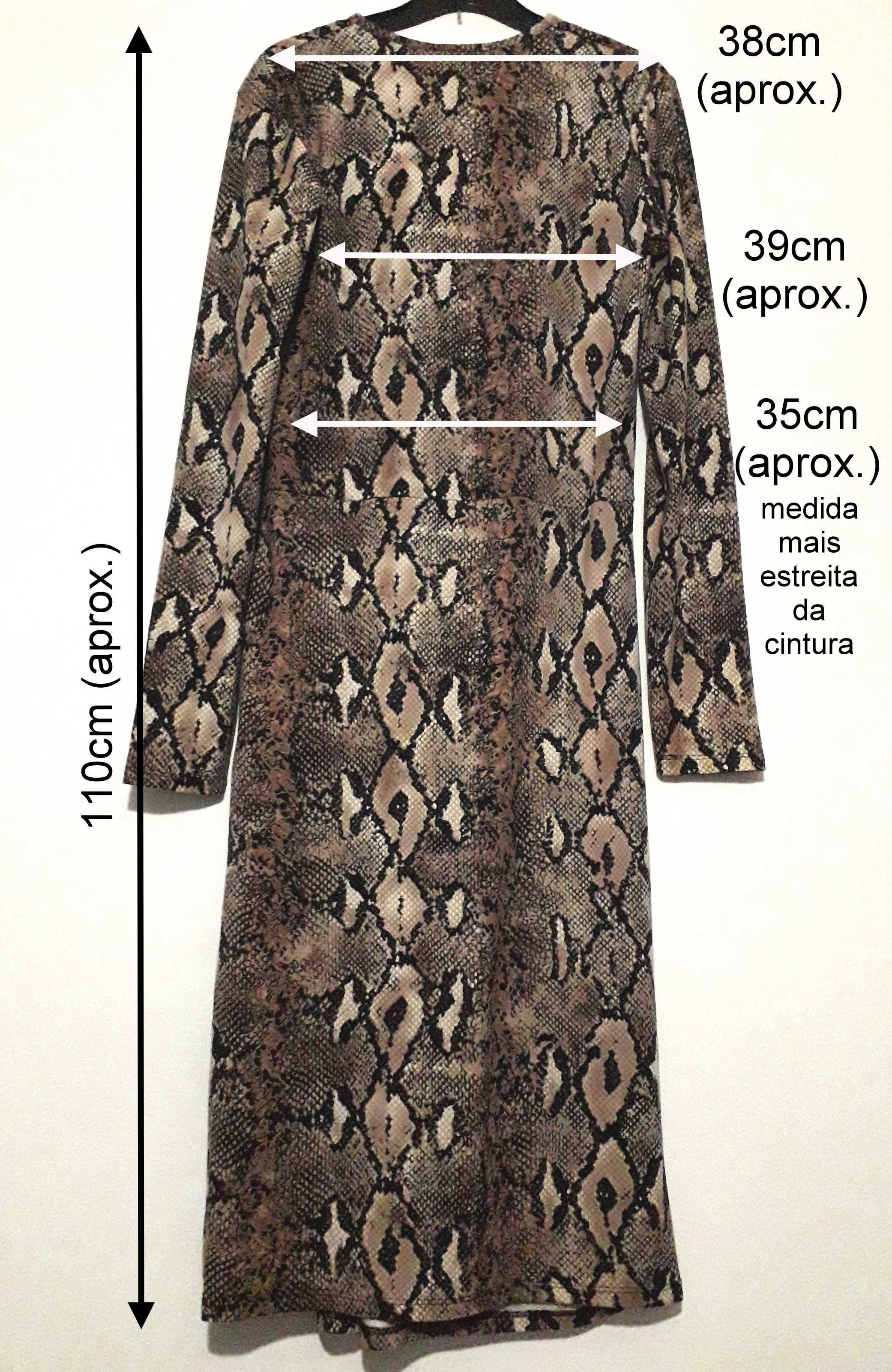 Vestido com padrão cobra da Zara T: M Novo