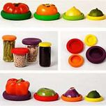 Conservador de alimentos em silicone . pack de 4 . Novos