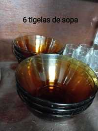 6 tigelas de sopa