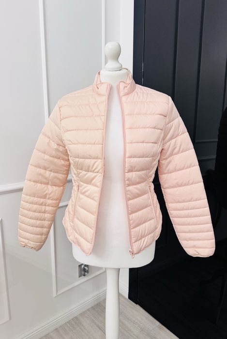 Elegancka kurtka w kolorze różowym - rozmiar 34 XS