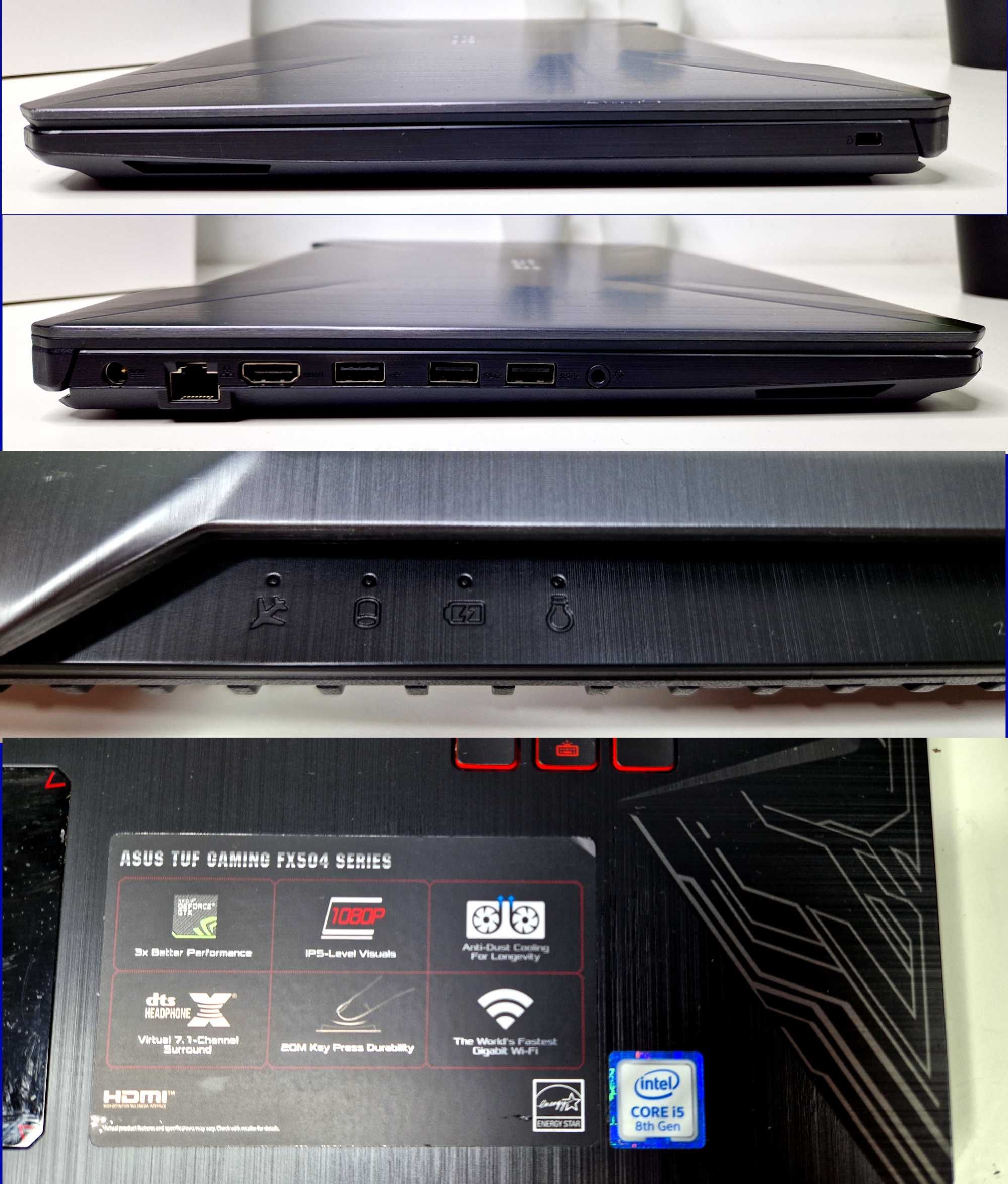 Laptop Gamingowy Asus TUF FX504 i5 8300H GTX 1060 16GB 512SSD 1TB HDD