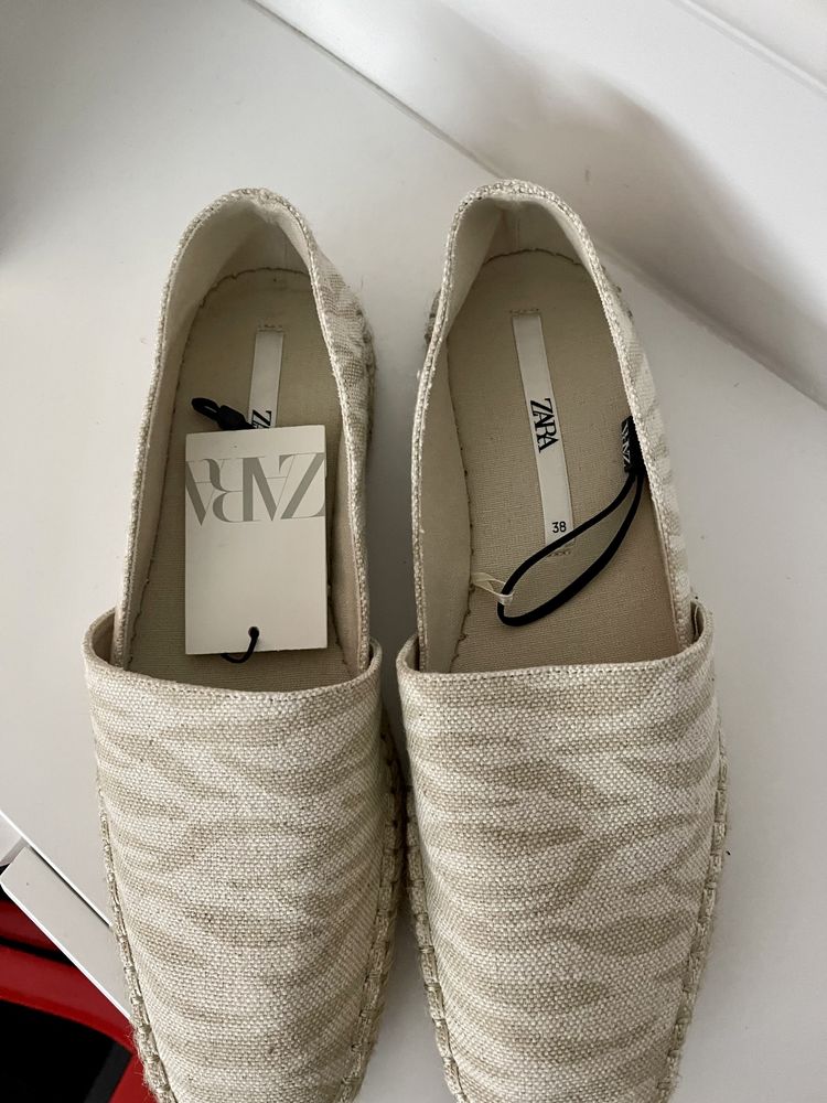 Beżowe espadryle Zara r.38