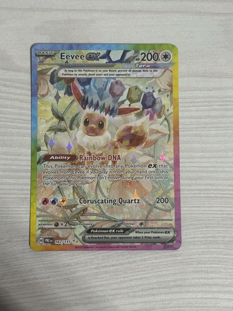 Pokemon Prismatic Evolutions Eevee Ex 167/131 SIR
