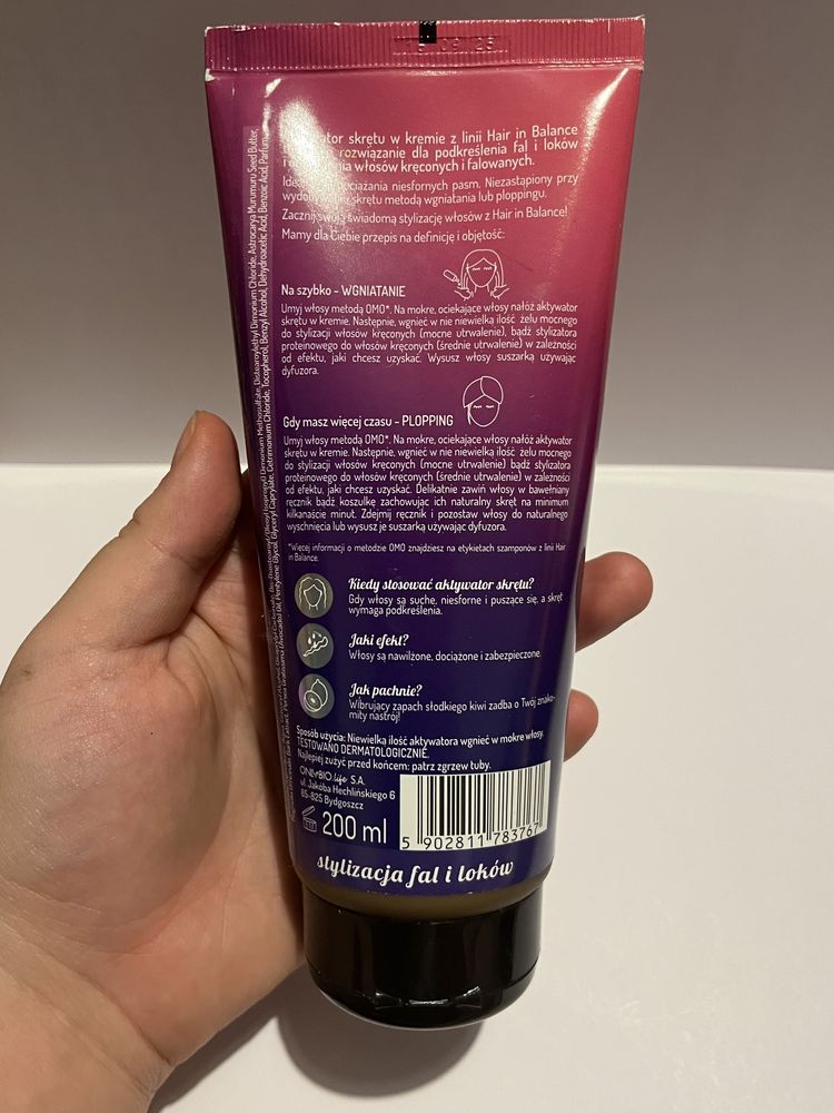 Aktywator skrętu w kremie onlybio