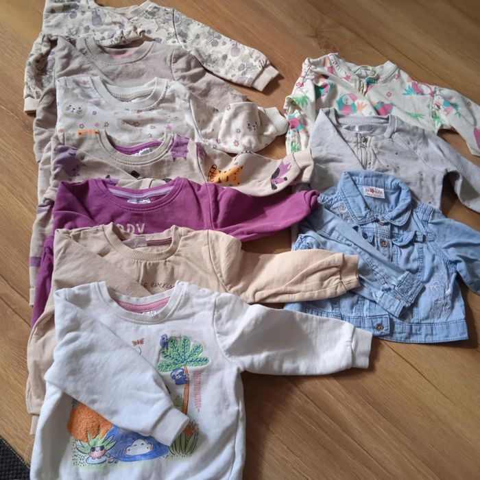 Mega Zestaw ubranek dla dziewczynki rozmiar 74