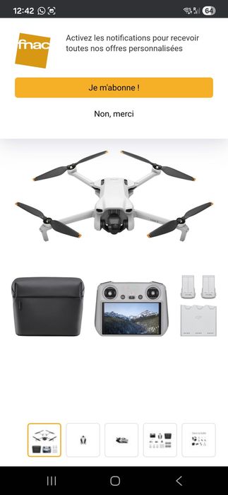 DJI Pack Mini 3 Voe Plus (RC), Dron Mini com câmara leve e dobrável