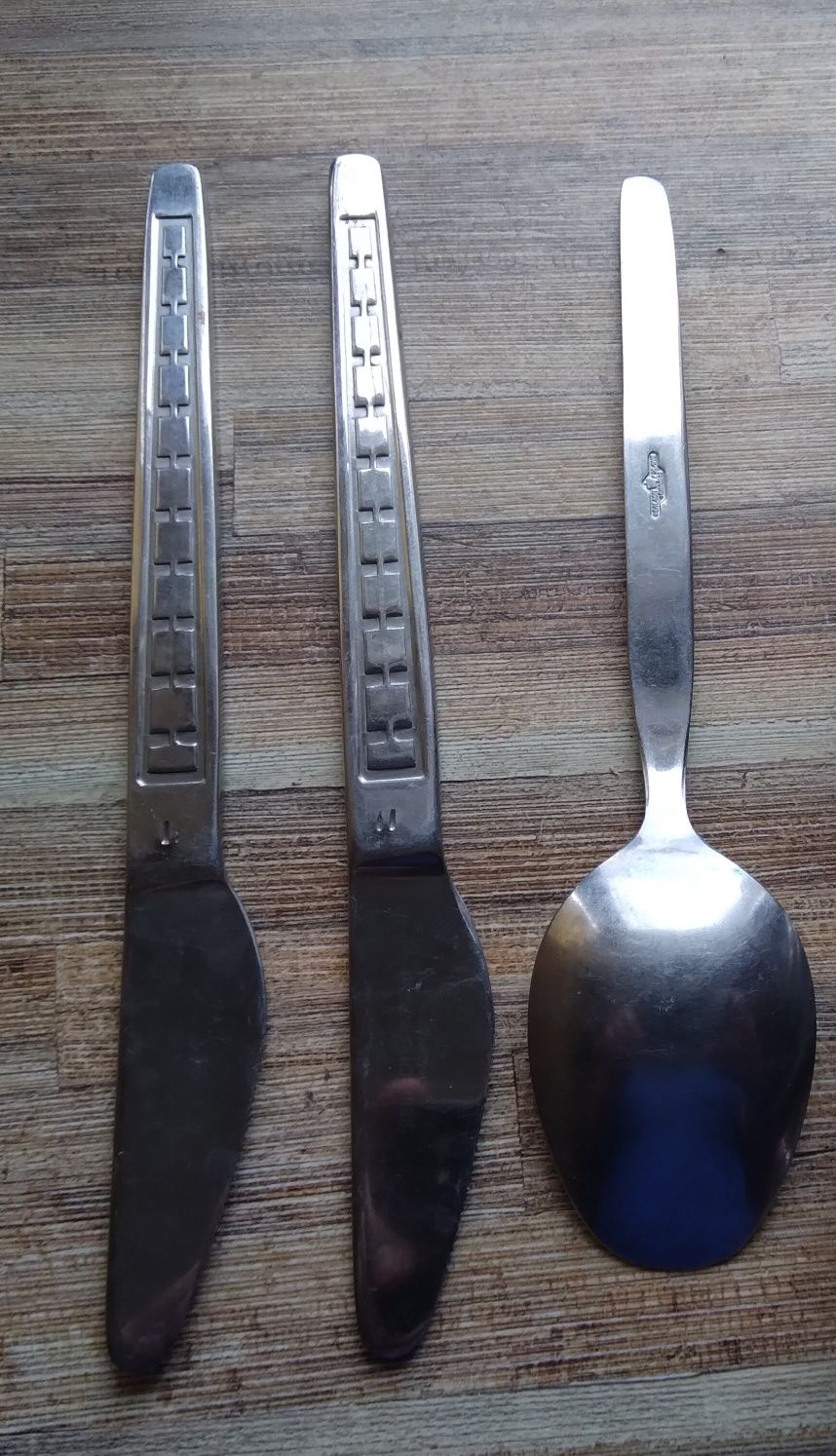Noże Gerlach wzór prostokąty 3 sztuki  Prl