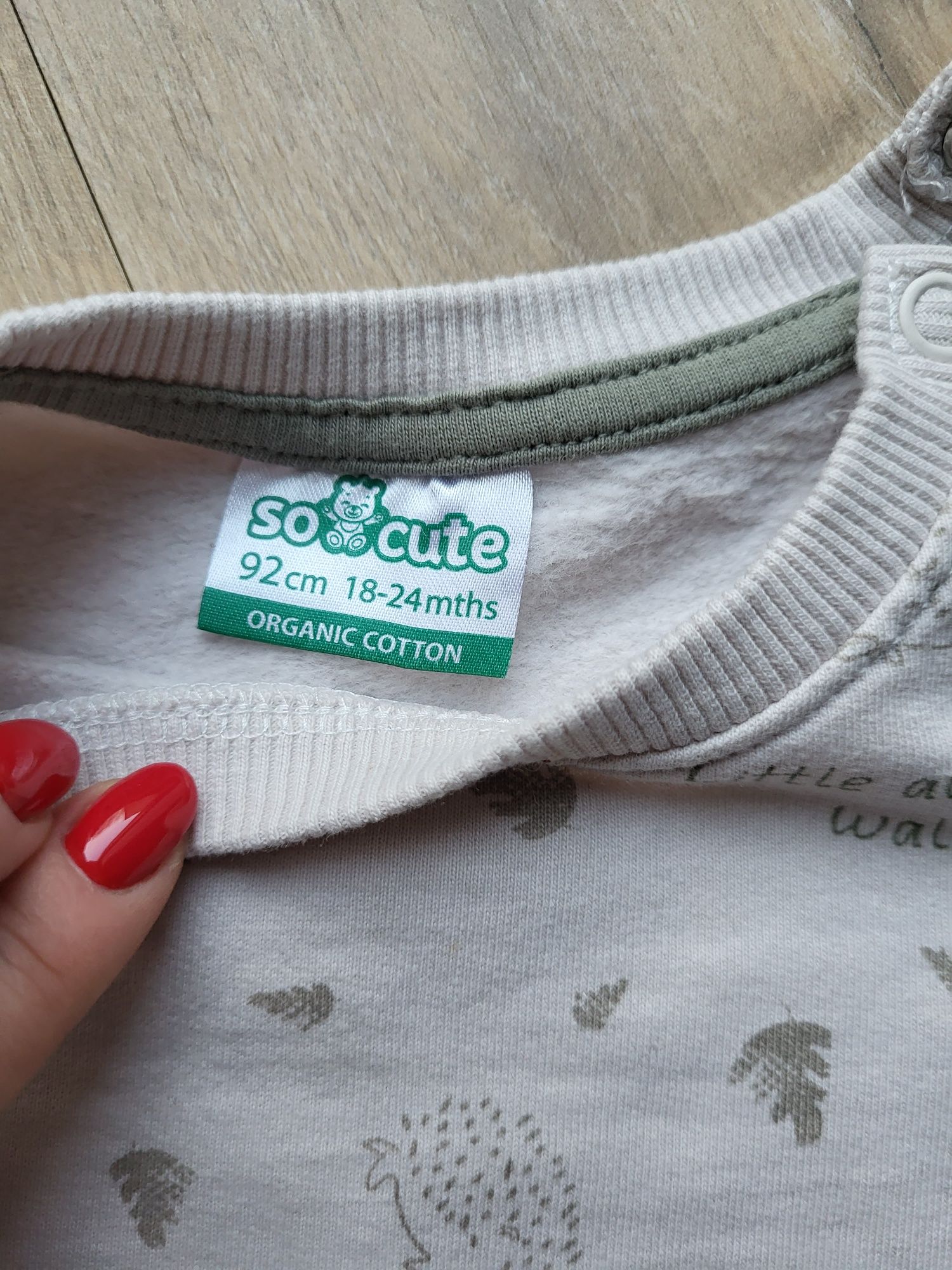Urocza beżowa bluza dziecięca organic cotton 92