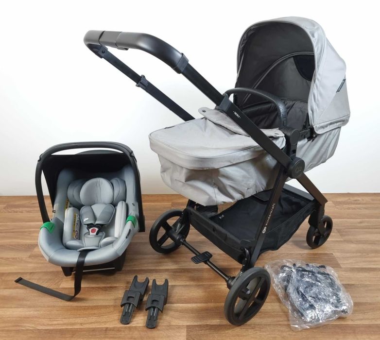 Wózek 3w1 KINDERKRAFT NEWLY Grey z fotelikiem MINK PRO i-Size