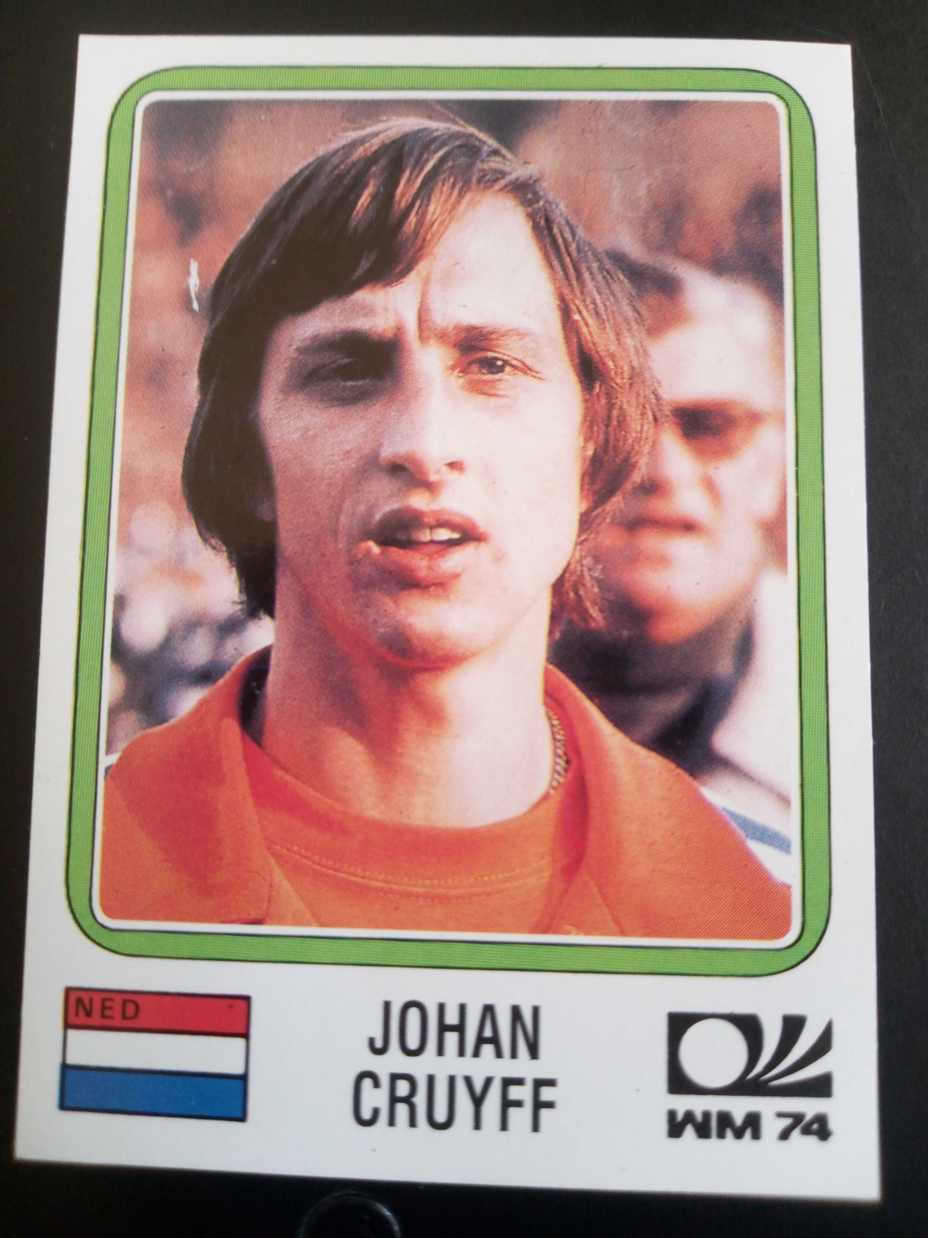 Cromo Panini World Cup Story de Johan Cruyff no Mundial 74 na Alemanha