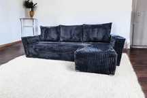 Narożnik Kanapa Sofa Tkanina Sztruks Dostawa