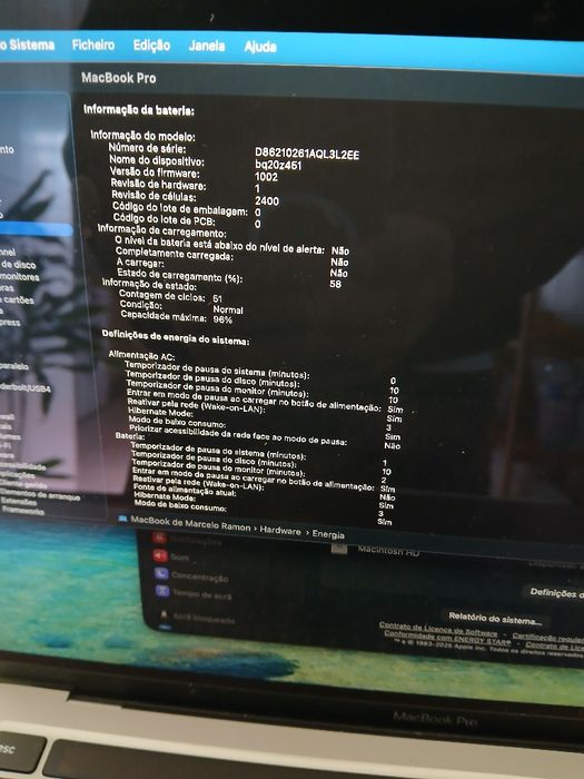 Macbook pro M1 SSD 256 e 8Gb de memória Unificada