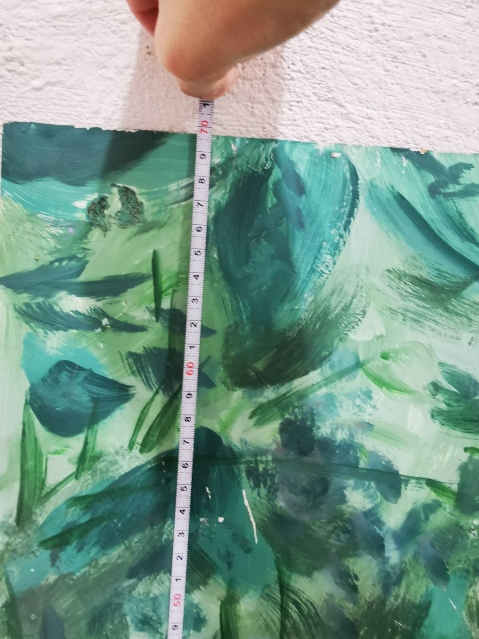 Obraz olejny Green Blossom 58 x 70 na płycie