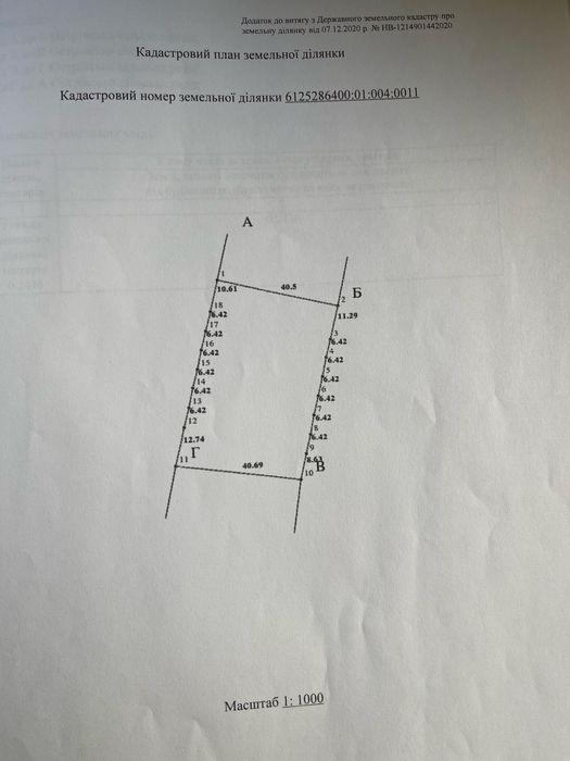 Продаж земельноі ділянки