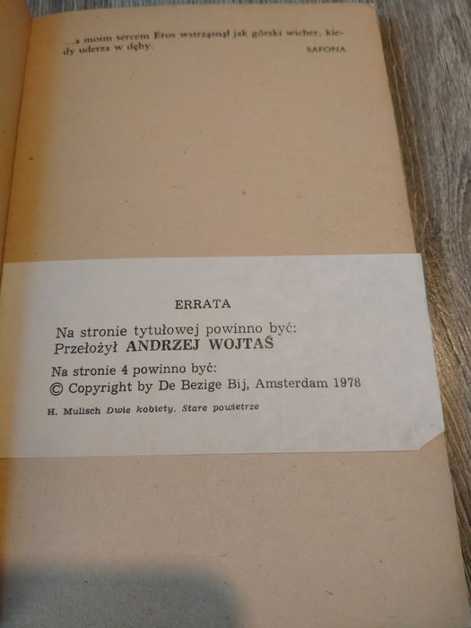 Harry Mulisch Dwie kobiety Stare powietrze