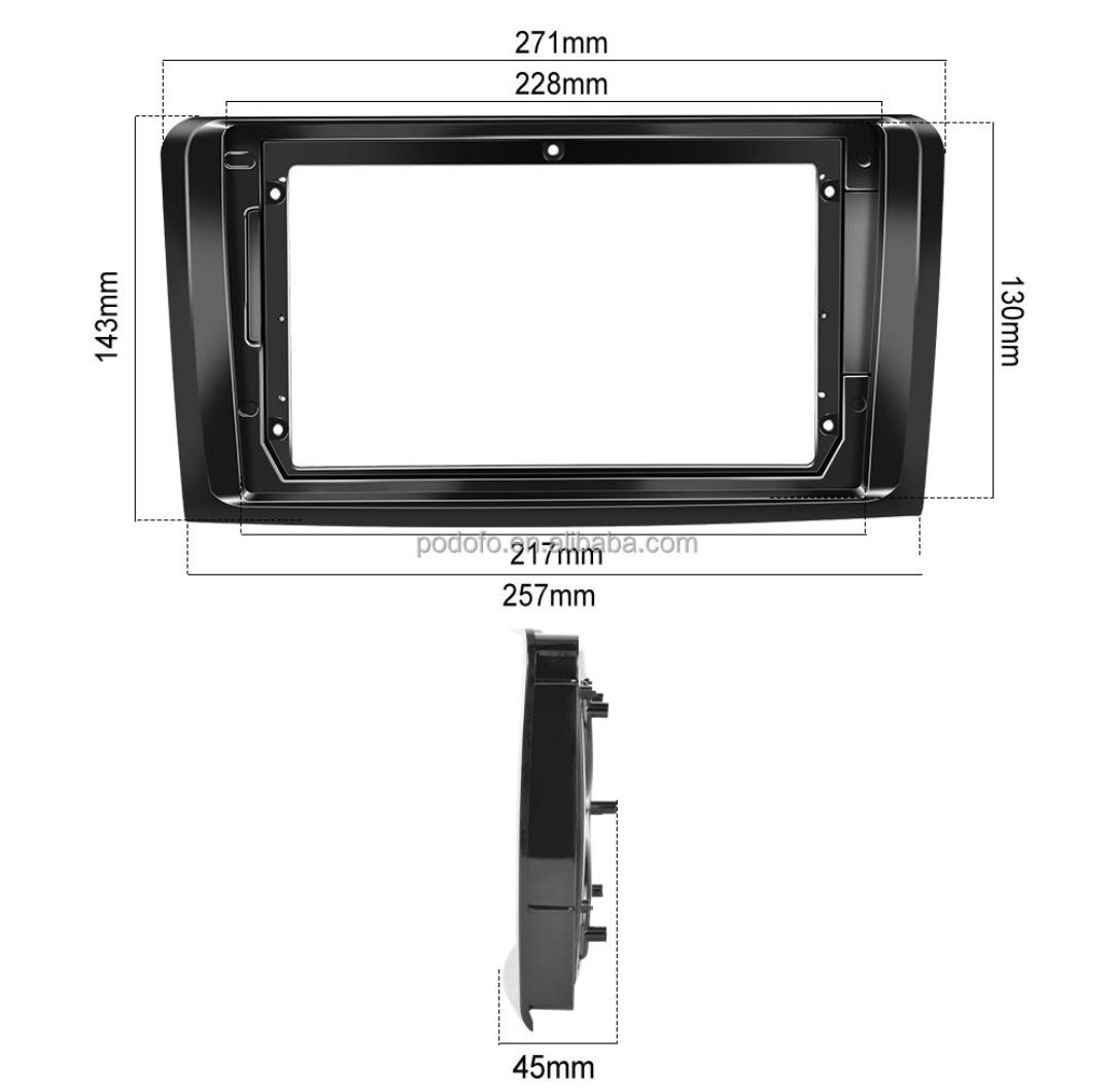 Moldura rádio android 9" Volkswagen seat skoda + CANBUS e cabos NOVO