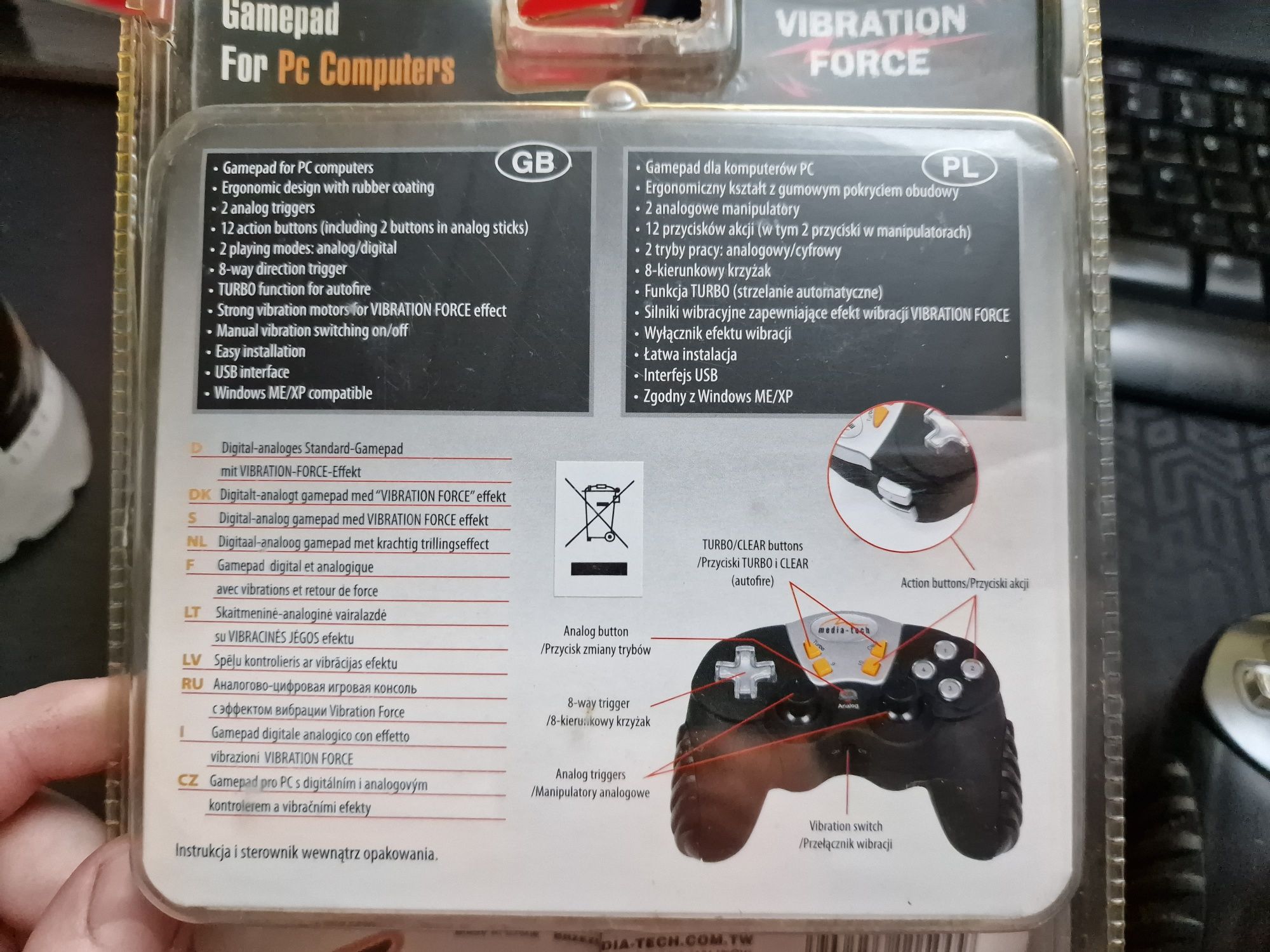 Gamepad Media-Tech MT-1500 PRAETORIAN USB