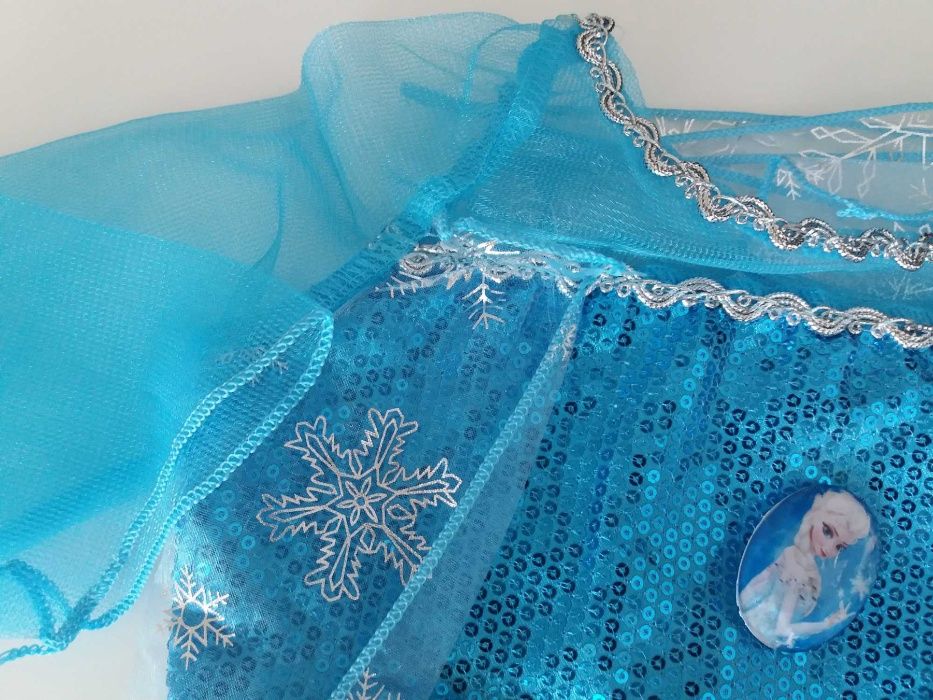 CARNAVAL - Fantasia / Vestido Princesa Elsa (Frozen) - NOVO