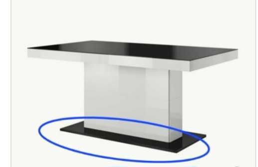 Stół ze szkłem hartowanym 140x80