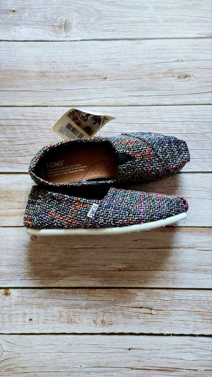 Эспадрильи мокасины балетки слипоны toms 36 22,5см еспадрільі сліпони