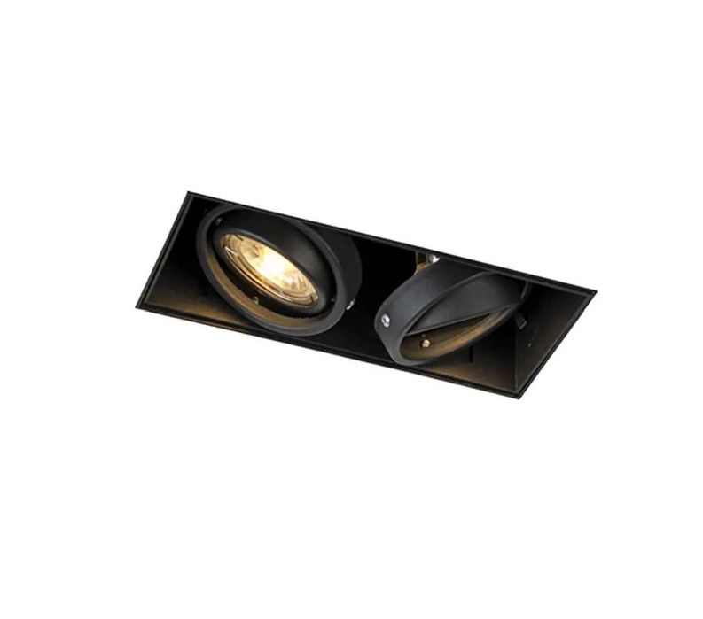 Foco embutido inteligente preto incl. 2 Wifi GU10 Trimless - Oneon 2