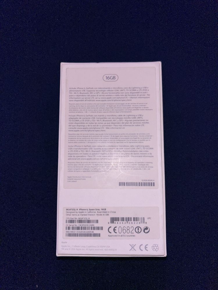 Iphone 6, Space Gray (16 GB)