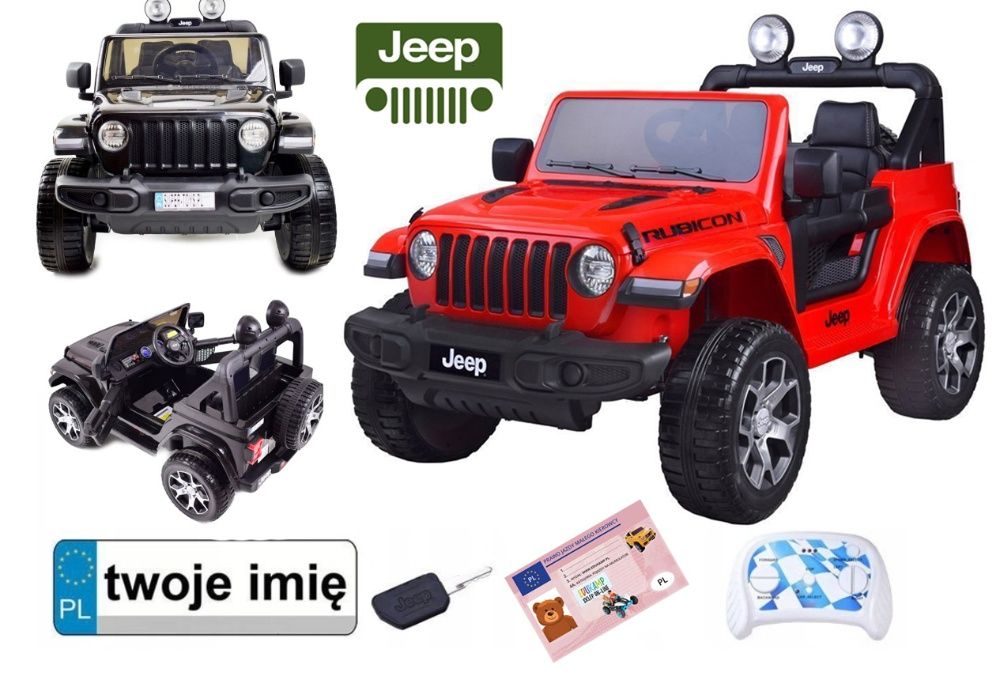 Jeep Wrangler Rubicon na akumulator 2 osobowy Rubicon 4x4 EVA 2.4