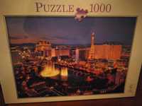 Puzzle 1000 peças Las Vegas 70x50 cm novo selado, uma boa prenda.