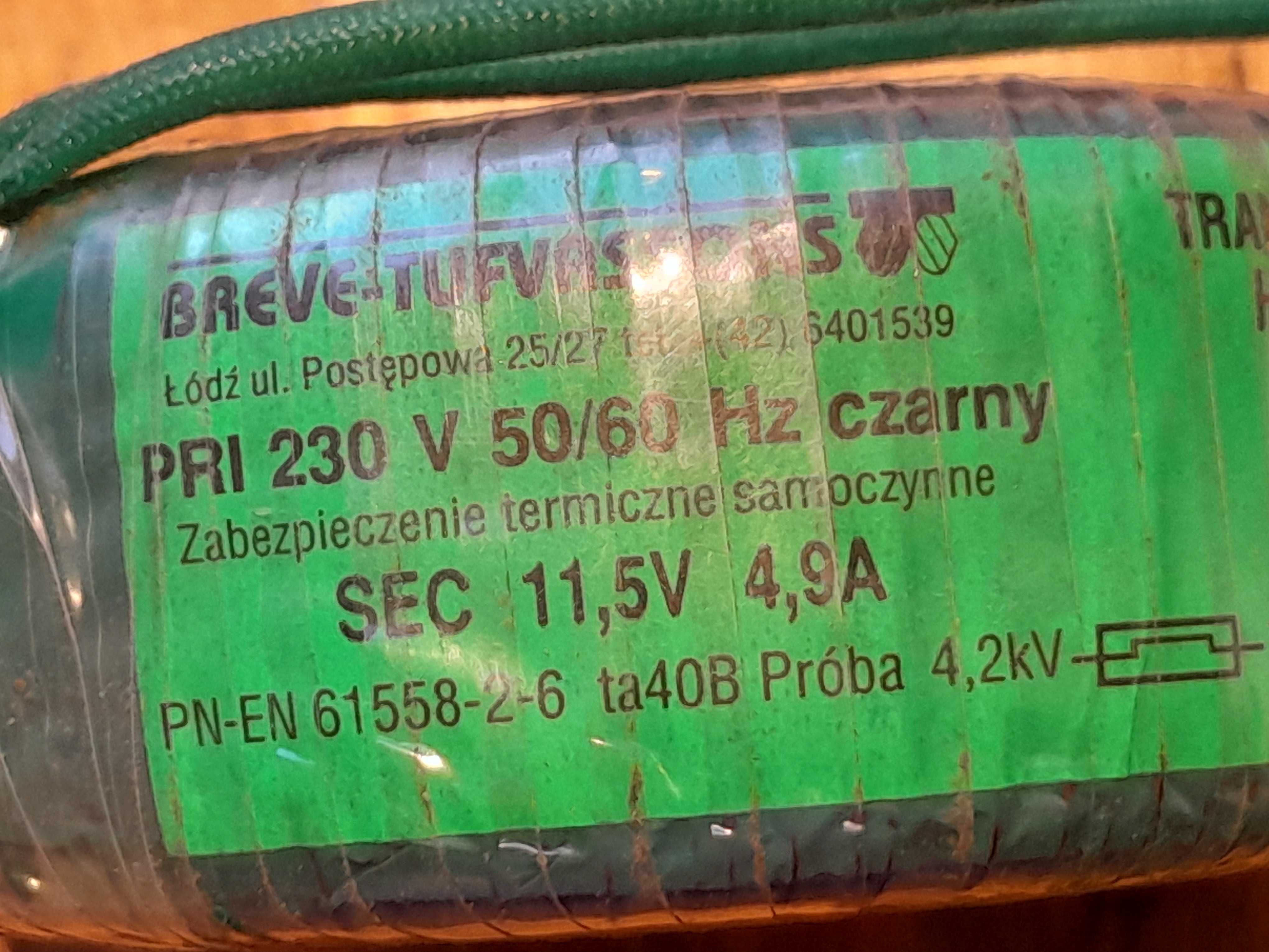 Transformator do oświetlenia halogenowego TTH60 11,5V używany sprawny