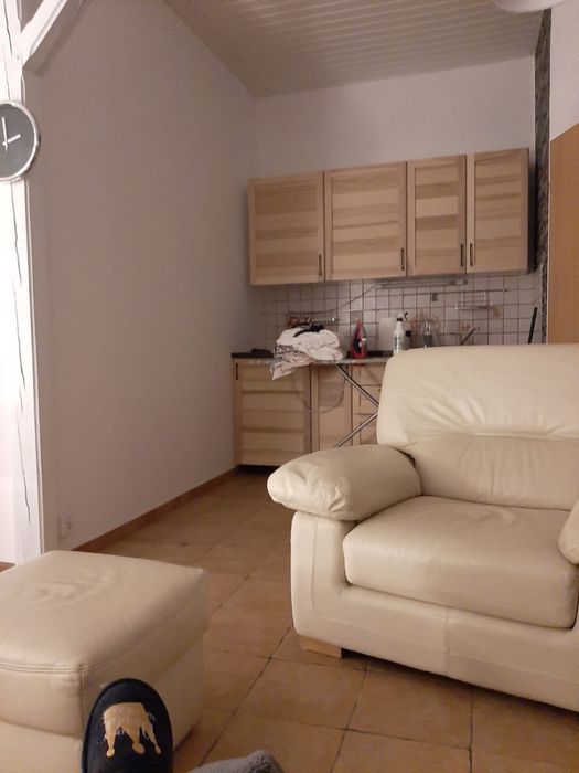 Sprzedam fotel z pufa ekoskora