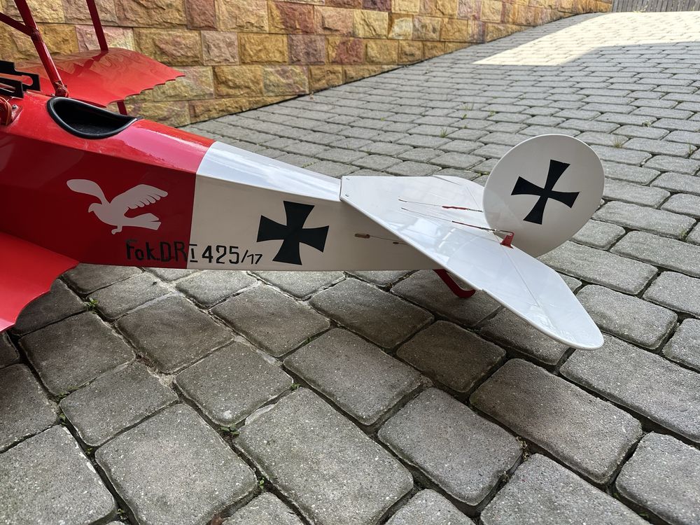 Unikat!!! trojplatowiec rc Fokker Dr 1 Richthoffen model samolot IWW
