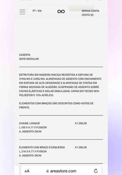 Sofá loja área oportunidade!