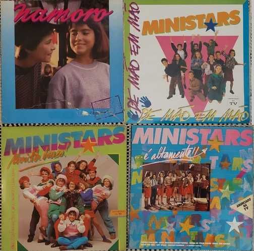 Colecção 4 discos de vinil LP's Onda Choc e Ministars música infantil