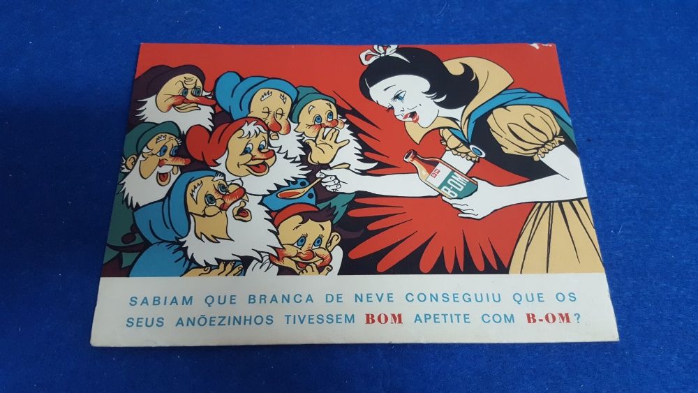 Antigo e raro brinde dos xaropes B-OM Branca de Neve