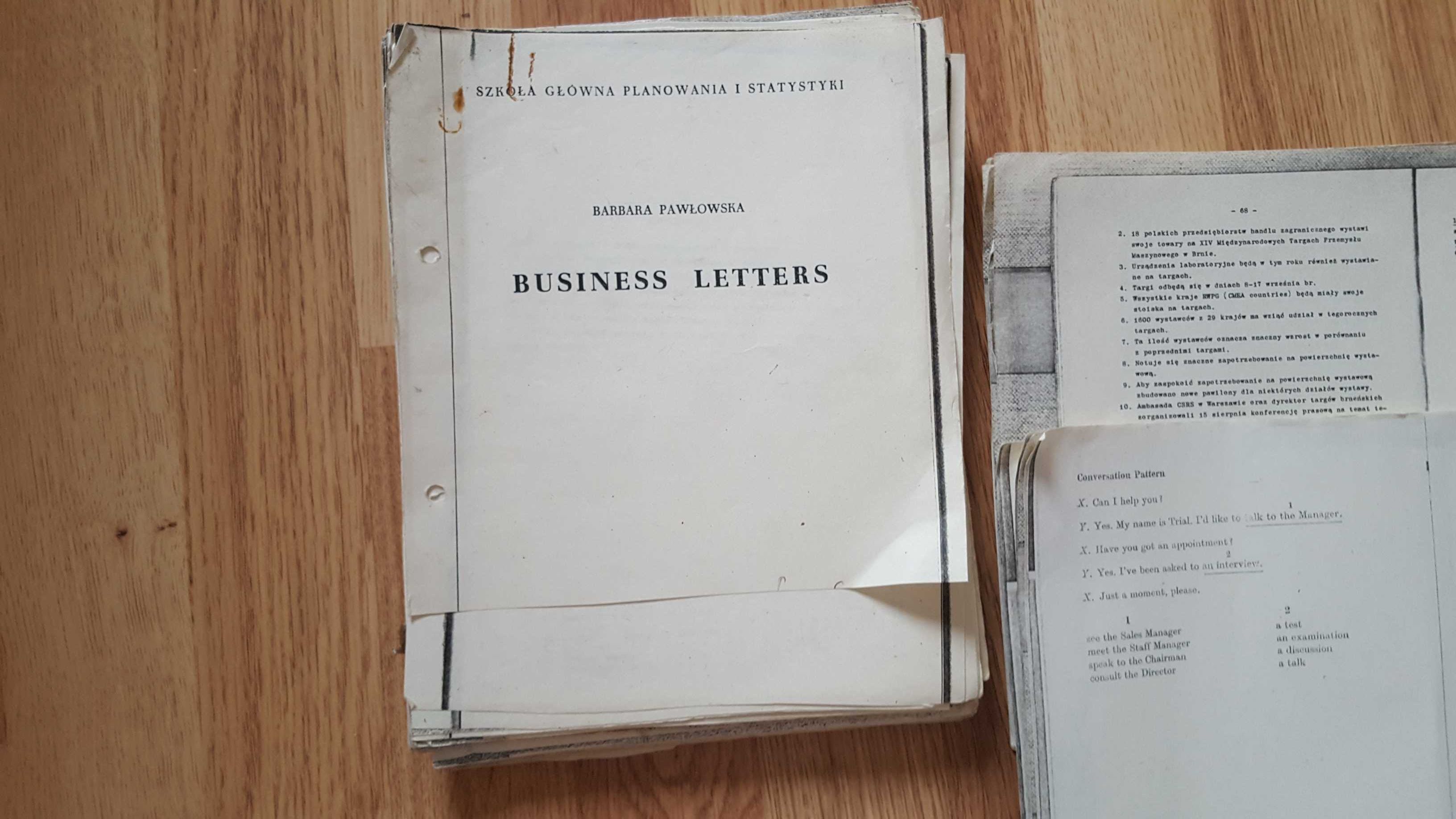 Archiwalne materiały do nauki języka angielskiego Business Letters