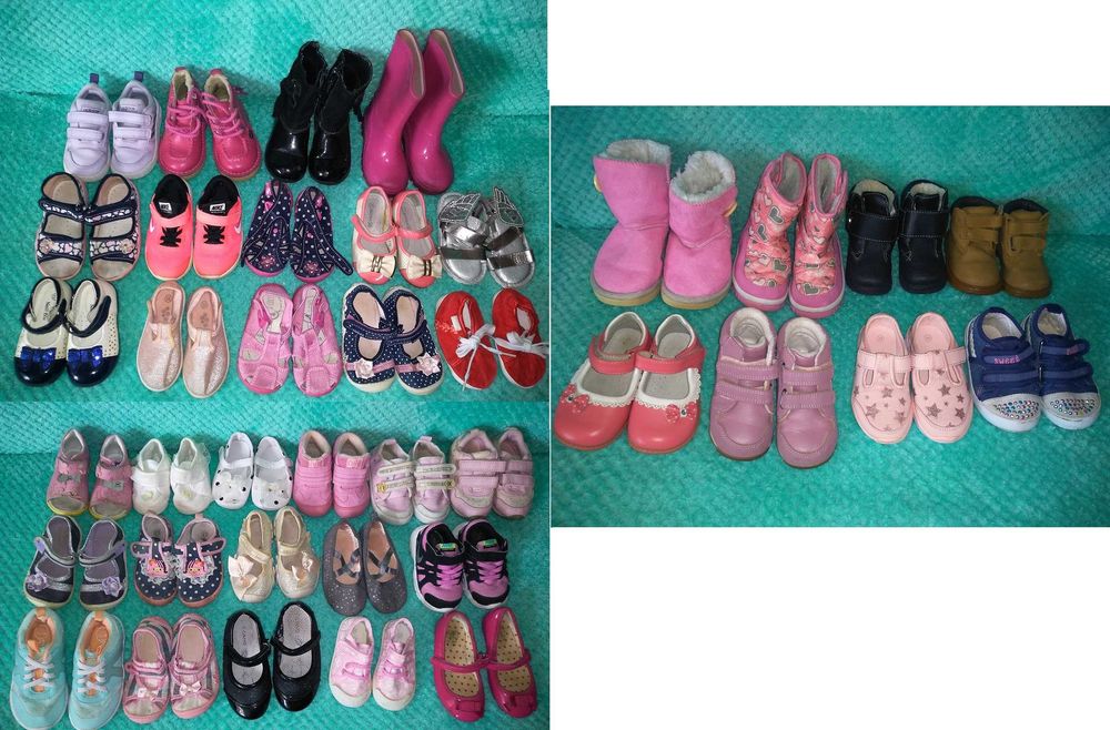 Paka zestaw 38 par butów dla dziewczynki 19-24