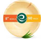 ECO SOUL Ekologiczne Miski z Liści Palmowych 13 cm x 3 cm 50 sztuk