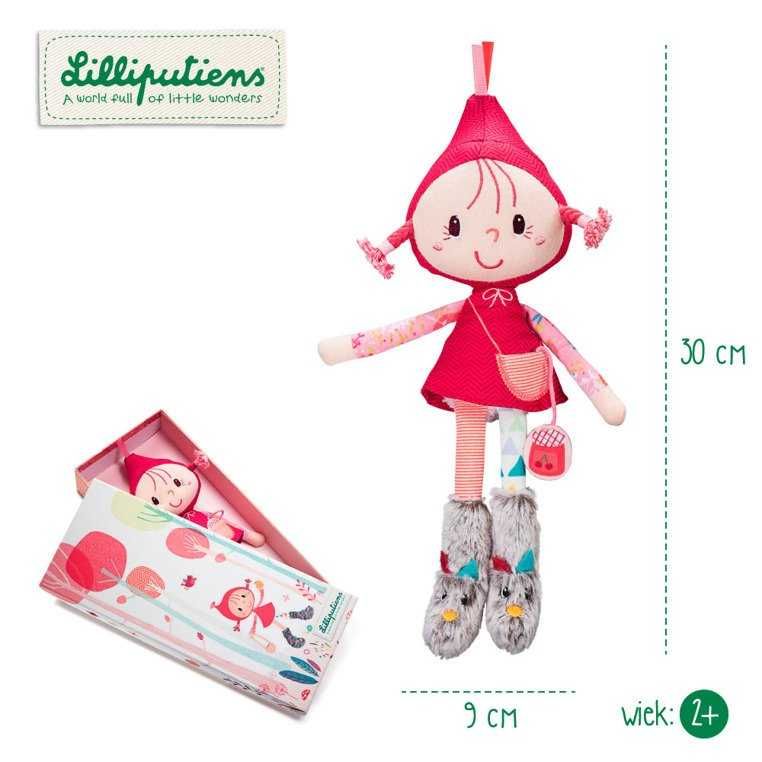 Nowa Lalka Czerwony kapturek w ozdobnym pudełku, Lilliputiens