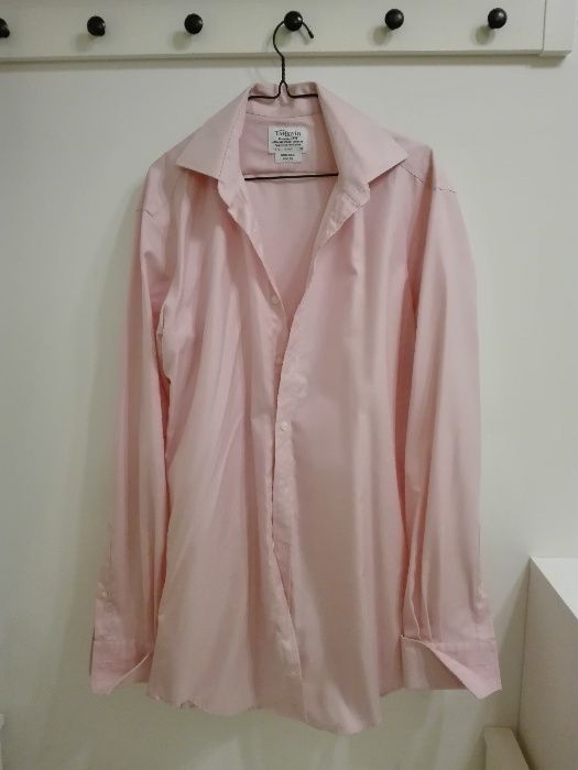 Koszula slim fit TM Lewin na spinki koł. 39cm