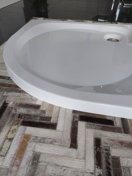 Brodzik półokrągły 90x90 posadzkowy New Trendy Cantare